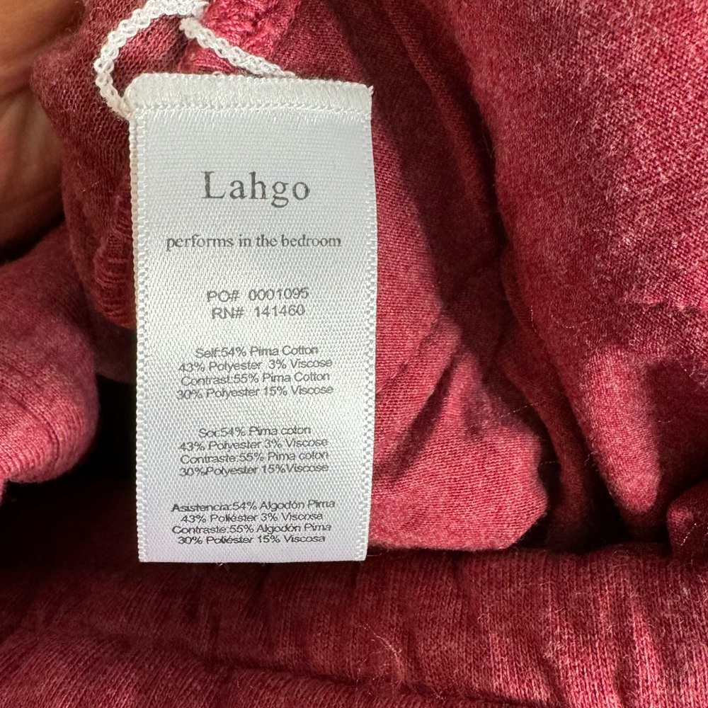 Lahgo Lunya Red Pants Mens Restore Double Faced Sweatpant Joggers Size XL - Picture 10 of 11